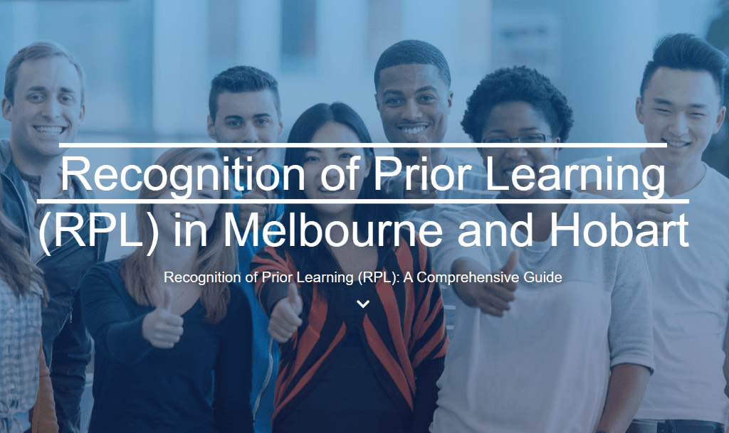 Students giving thumbs up for Recognition of Prior Learning in Melbourne and Hobart